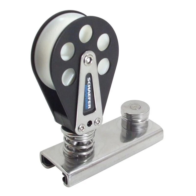 SCHAEFER Spring-Loaded Block on 3/4" T-Track Slider, Stainless Steel 3 SCHAEFER Spring-Loaded Block on 3/4" T-Track Slider, Stainless Steel