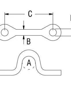 RONSTAN 1 3/4" L X 5/8" Dia. Stainless Steel Eye Strap -Sailing Online Store 120683 2 1500.30042021013016
