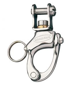 RONSTAN 2 13/16" L Stainless Steel Track Bail Snap Shackle