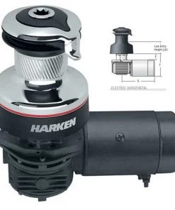 HARKEN #40 Two-Speed Chrome Horizontal Electric Radial Self-Tailing Winch