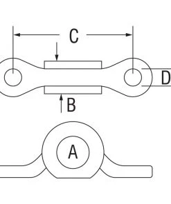 RONSTAN 1 1/4" L X 5/16" Dia. Stainless Steel Eye Strap, Two #8 RHMS Fasteners -Sailing Online Store 149302 2 1500.30042021013033