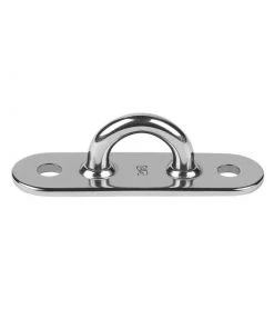 SCHAEFER 4 1/4" x 1 1/14" Dia. Heavy-Duty Oblong-Base Pad Eye with 5/16" Bail