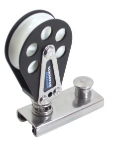 SCHAEFER Spring-Loaded Block on 1" Track, Aluminum Cheeks
