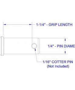 HAYN Stainless Steel Clevis Pin, 1/4" Dia. X 1 1/4" Grip Length 5 HAYN Stainless Steel Clevis Pin, 1/4" Dia. X 1 1/4" Grip Length -Sailing Online Store 16866816 2 1500