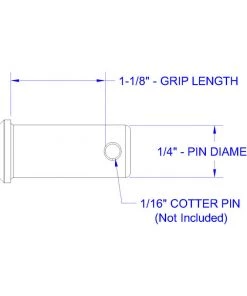 HAYN Stainless Steel Clevis Pin, 1/4" Dia. X 1 1/8" Grip Length -Sailing Online Store 16866824 2 1500