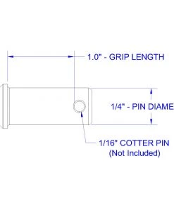 HAYN Stainless Steel Clevis Pin, 1/4" Dia. X 1.0" Grip Length -Sailing Online Store 16866832 2 1500