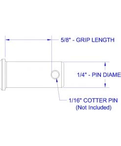 HAYN Stainless Steel Clevis Pin, 1/4" Dia. X 5/8" Grip Length -Sailing Online Store 16866840 2 1500