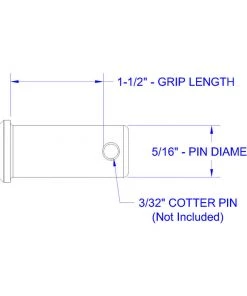 HAYN Stainless Steel Clevis Pin, 5/16" Dia. X 1 1/2" Grip Length 5 HAYN Stainless Steel Clevis Pin, 5/16" Dia. X 1 1/2" Grip Length -Sailing Online Store 16866931 2 1500