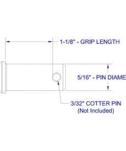 HAYN Stainless Steel Clevis Pin, 5/16" Dia. X 1 1/8" Grip Length -Sailing Online Store 16866956 2 1500