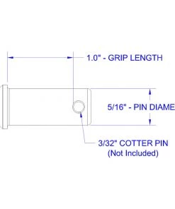 HAYN Stainless Steel Clevis Pin, 5/16" Dia. X 1" Grip Length -Sailing Online Store 16866964 2 1500