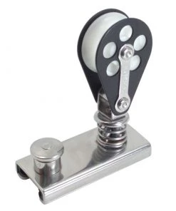 SCHAEFER Spring-Loaded Block fits 1" Track, Aluminum Cheeks