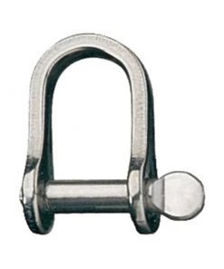 RONSTAN Stainless Steel Loose Pin "D" Shackle with 1/4" Pin, 7/8" IW